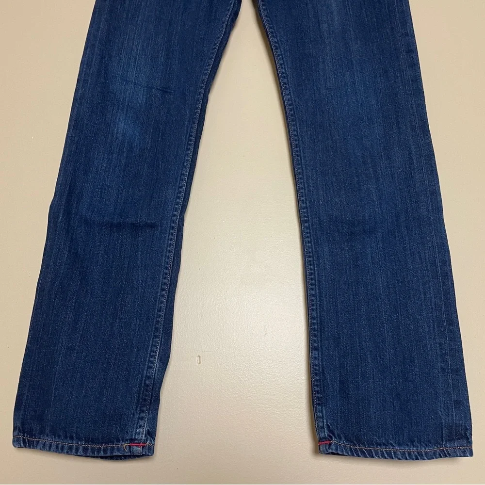 Gustin Men's Straight Jeans Washed Finish Selvedge Button Fly